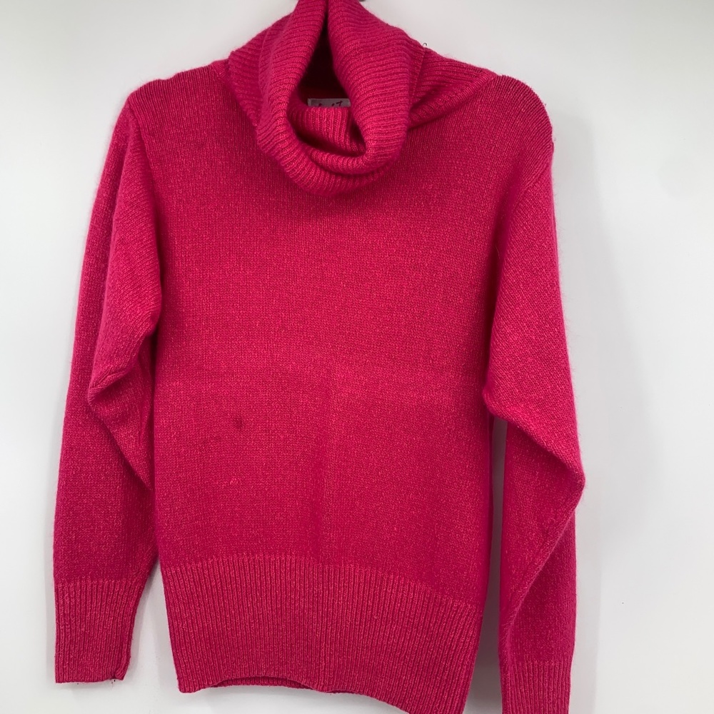 Knit Concepts womens small sweater pullover‎ turtleneck Vintage silk Angora